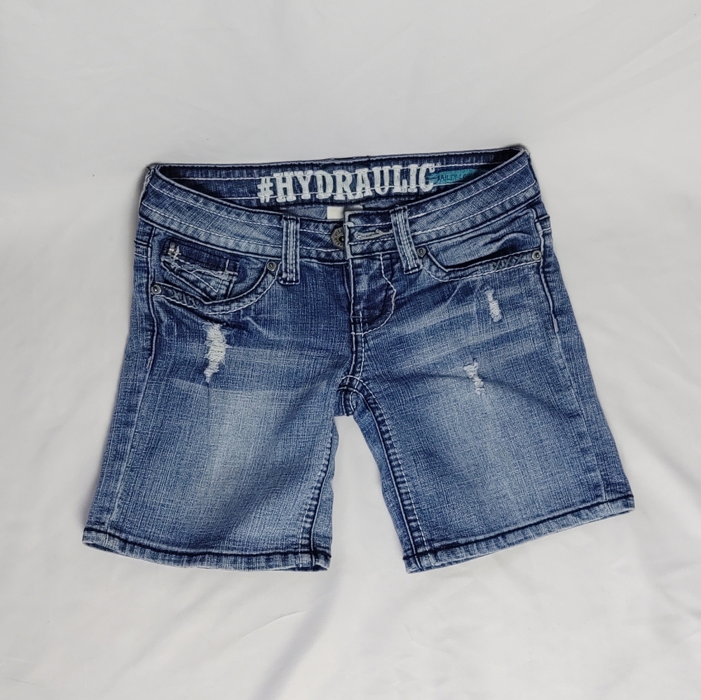 Hydraulic Bailey Low Rise Distressed Jean shorts